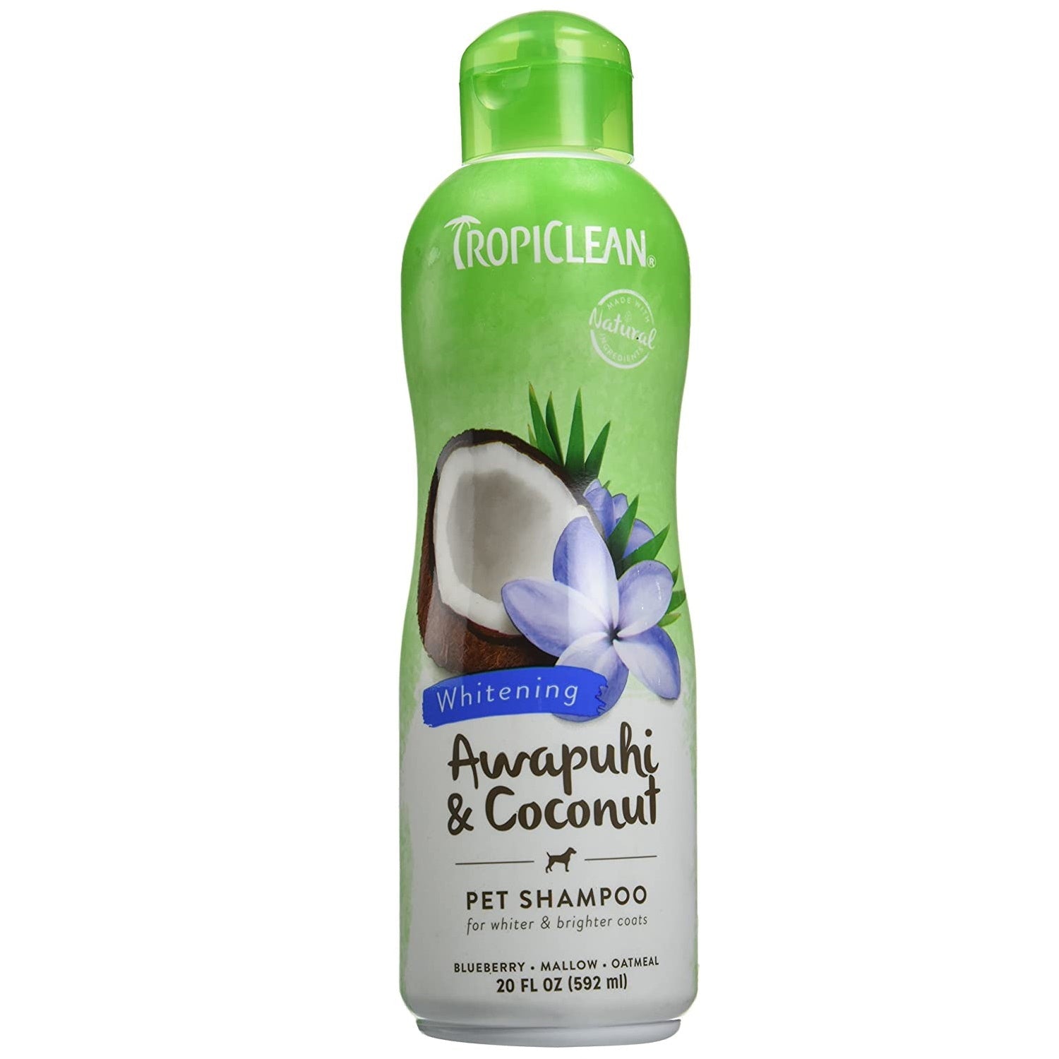 TropiClean Whitening Awapuhi & Coconut Pet Shampoo 592ml Superpet