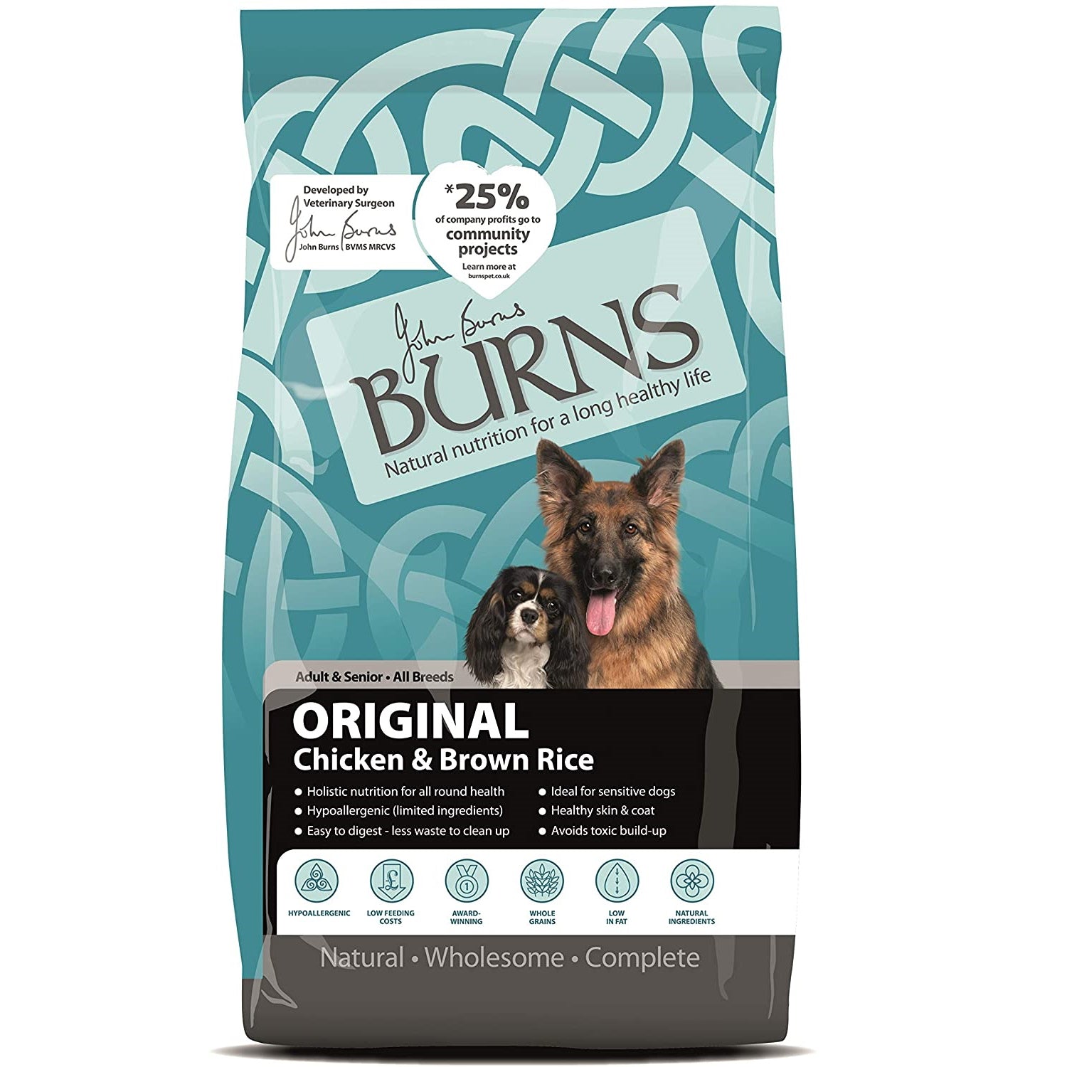 Burns Original Chicken & Brown Rice Complete Dog Food 6kg | Superpet ...